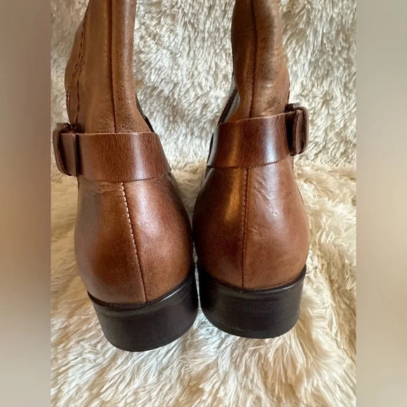 MATISSE Anthropologie 6.5 WIDE CALF Leather Militia Tall Riding Boot Distressed - Picture 10 of 16